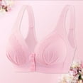 thumbnail image 4 of TAIAOJING Women's Plus Size Full Coverage Front Closure Bra Fashion Lace Front Buckle Underwear Without Rims Vest Lace E Bra Brassiere, 4 of 9