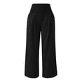 thumbnail image 5 of Women's Pants Fashion Casual Pants For Women Linen Summer Wide Leg High Waist Casual Pant 2026 Beach Travel Vacation Outfits, 5 of 7
