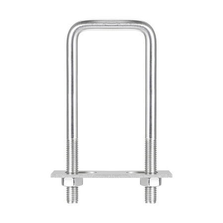 

Square U-Bolts 3 Sets 52mm Inner Width 150mm Length M10 304 Stainless Steel with Nuts and Plates