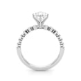 thumbnail image 2 of Eterna Jewel14K White Gold Plated 1.8 Ct Pear Cut Lab Created Diamond Ring - Bezel Set Solitaire with Accents Engagement Ring for Women - Daily Wear Diamond Ring for Her - Gifts for Any Occasion, 2 of 2