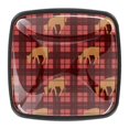 thumbnail image 1 of 4 Pcs Square Cabinet Handle Cupboard Knob Drawer Pulls Handle Animal Lattice Drawer Knobs with Screws Furniture Decoration, 1 of 5