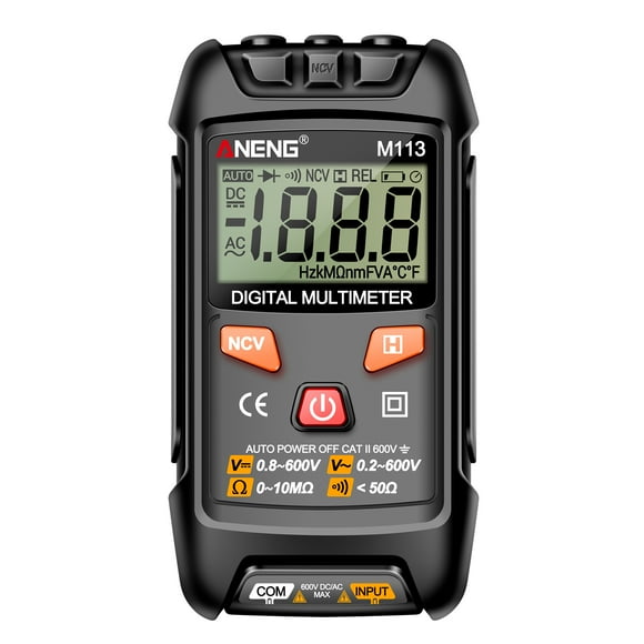 ANENG M113 Testeur Multimètre Numérique Mini Intelligent AC/DC Voltage Meter 1999 Counts LCD Voltage Resistance