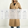 thumbnail image 3 of Enjoytime Trench Coat Women Lapel Double Breasted Long Overcoat with Belt Long Sleeve Trendy Casual Fashion Fall Winter Outerwear, 3 of 7
