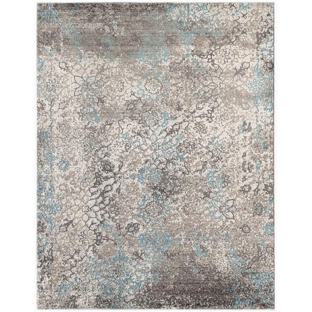 Amer Rug CAM5631157 3 ft. 11 in. x 5 ft. 7 in. Cambridge Transitional Power-Loomed Rug, Aqua