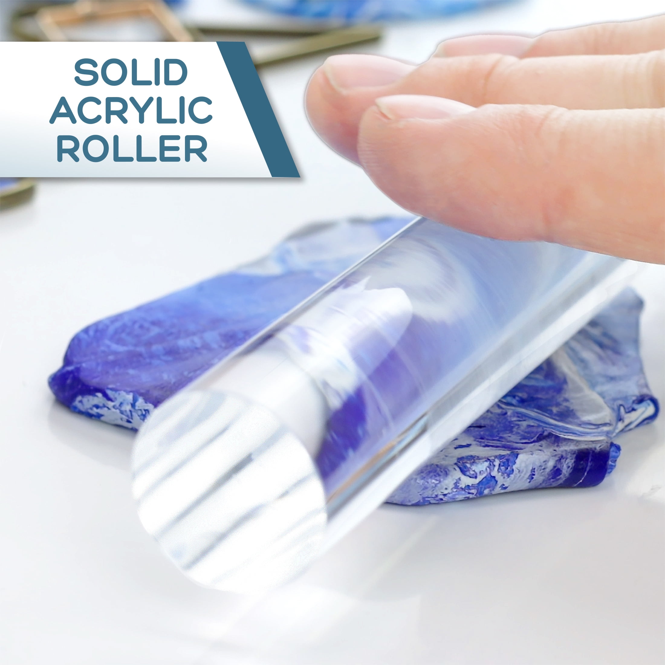 ArtSkills Art Elements Acrylic Clay Roller, 8 inch, Clear Clay Rolling Tool