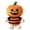 A003- C, variant on Halloween Plush, Halloween Pumpkin Decorations, Halloween Stuffed Animal, Cute Halloween Decor, 9X7X3 Inch 1-Piece Soft Stuffed Jack-O-Lantern Figure with Striped Outfit for