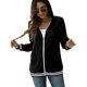 thumbnail image 5 of Blusa de chaqueta de manga larga con capucha y cremallera de color sólido para mujer Fridja  fhghd3611, 5 of 8