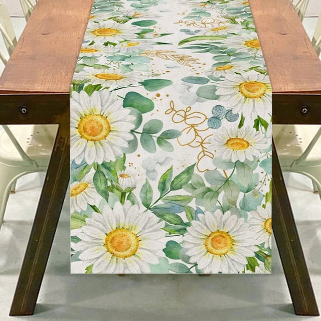 Harpily Bannière de Table Décorative Nain de Table d'Été Décoration de Table de Restaurant Drapeau de Table