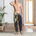 thumbnail image 2 of Pofeuu Colorful Ink Cute Horse Print Men's Pajama Pants, Soft Lounge Pajama Pants with big pockets for Men Plaid Pj Bottoms-X-Large, 2 of 6