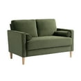 thumbnail image 6 of Lifestyle Solutions Lorelei Mid-Century Modern Loveseat, Olive Fabric, 6 of 11