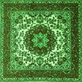thumbnail image 1 of Ahgly Company Indoor Square Medallion Green Traditional Area Rugs, 6' Square, 1 of 1