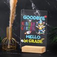 thumbnail image 4 of Back to School Chihuahua Goodbye Kindergarten Hello 1st Grade Acrylic Plaque Sign Ashwood Base Dog Lover Gifts Idea Home Desk Decor - 02011, 4 of 5