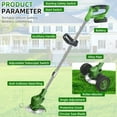 thumbnail image 3 of The Latest Small Portable Cordless Electric Lawn Mower/Lawn Cutter with 2 High-Capacity Lithium Batteries And 3 Types of Blades, Many Gifts, Multi-Function Weed Cutter for Yard and Garden(Green), 3 of 8