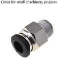 thumbnail image 2 of 6mm Tube x G1/8 NPT Thread Straight Quick Fitting Pneumatic Strong Flow Thick Release Tap Push to Connect Air Hose Tool 8 Pieces for Line Systems Vacuum Pump Compressors Refrigerant Dryer, 2 of 7
