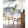 thumbnail image 3 of nqOlkjepod Teal Blue Eucalyptus Leaves Chair Covers Set of 6, Decorative Chair Back Cover, Spring Floral Summer Botanical Dining Room Chair Slipcovers Removable Chair Protectors Covers for Party, 3 of 7