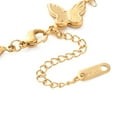 thumbnail image 3 of Stainless Steel Butterfly Link Chain Bracelets for Women Real 18K Gold Plated 6-7/8 inch(17.4cm), 3 of 3