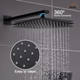 thumbnail image 5 of Boyel Living 9.8" Wall-Mounted Rain Shower Faucet with Pressure Balanced Valve Square Shower Faucet Set with Bathtub Spout,Matte Black, 5 of 11