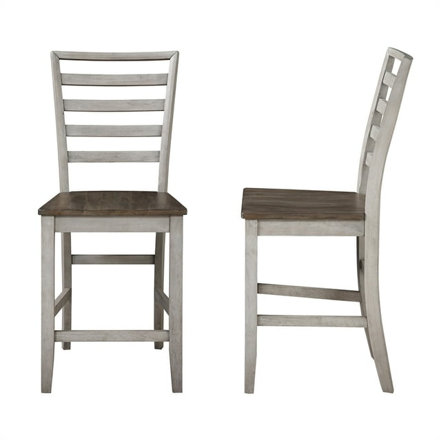 Abacus Chaise de Comptoir Bicolore en Albâtre Fumé et Brun
