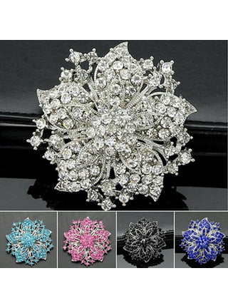 36 Pack Bouquet Pins Flower Pin Round Diamond Crystal Floral Pins  Rhinestone Wedding Corsages Pins Diamond Head Straight Pin for Wedding  Bridal