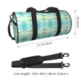 thumbnail image 4 of YFYANG Large Capacity Canvas Gym Bag for Men and Women, Green Stripe Art Round Portable Travel Bags for Sports Fitness, 4 of 8