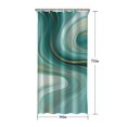 thumbnail image 5 of Blue and Gold Marble Flow Veins Pattern Shower Curtain 36"x72" ,Bathroom Decorative Shower Curtains Set with 12 Hooks,Modern Waterproof Washable Shower Curtain, 5 of 6