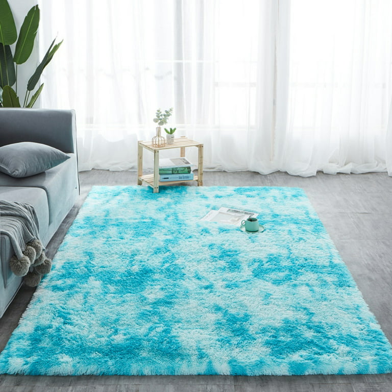 Asvin Fluffy Living Room Area Rug, Luxury Large Area Rug, Non-Skid Fleece  Carpets for Bedroom Home Décor, Soft Plush Furry Rug for Kids Room,  Washable