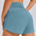 thumbnail image 5 of Uaswgudfs ​Women's Running Shorts High Waist Active Fit - 3" Inseam Elastic Waist & Side Pocket Summer​ Light Blue XL, 5 of 7