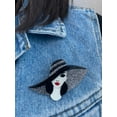 thumbnail image 5 of Wrapables Acrylic Fashion Brooch Pin for Sweaters, Coats, Scarves, and Bags, Cosmo Black Hat, 5 of 5