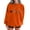 Orange, variant on Ovbmpzd Beige Women's Sweatshirt Crewneck No Hood Funny Graphic Comfy Pumpkin Sweatshirts Womens Fall Clothes