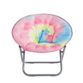 thumbnail image 3 of Mainstays Large Microsuede Saucer Chair, Rainbow Tie Dye, 3 of 7