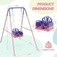 thumbnail image 5 of G TALECO GEAR Foldable Toddler Swing, 2 in 1 Swing Sets for Backyard,  Pink & Purple, 5 of 9