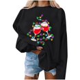 thumbnail image 1 of Gibobby Sudadera de Navidad para mujer Tops para mujer, de tamaño, sudadera de manga larga, suéter con capucha, blusa de otoño para chicas adolescentes(Negro,XG), 1 of 5