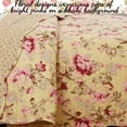 thumbnail image 5 of Cozy Line Lelia Pink Floral Print 100% Cotton 3-Piece Quilt Bedding Set, King Set, 5 of 5