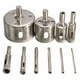 thumbnail image 2 of Fiudx Juego de 10 Sierras de Corona, Brocas Galvanizadas, Diámetro de 3 a 50 Mm, Ideal para Baldosas de Cerámica y Vidrio, Corte Limpio, Rendimiento Duradero, Longitud de 50 Mm, Grano 100, 2 of 5