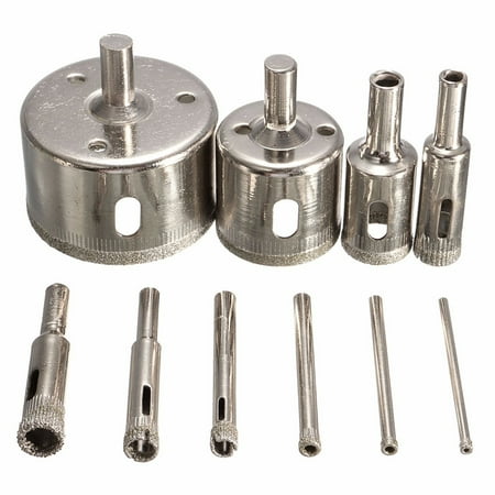 

Basic Tool Kit Tool Kit Set Tool Kit Set 10Pcs 3-50mm Diamond Hole Saw Drill Set 100 Grits Tile Glass Drill Silver
