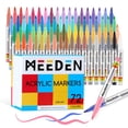 thumbnail image 1 of Marcador de Pintura Acrílica MEEDEN 72 Colores Punta de Pincel 7,1 ml, 1 of 7