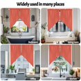 thumbnail image 6 of Swag Curtain Valances Coral Red Swag Valances for Kitchen Windows Gradient Gradual Color Short Topper Curtains Valance Tier Pair for Kitchen Bedroom Living Room Bathroom 28"x36", 6 of 8