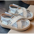 thumbnail image 4 of breaise Baby Girls Summer Sandals Slip on Soft Sandal Infant Toddler Summer Walking Shoes Flat Sandal, 4 of 7