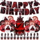 thumbnail image 1 of Deadpool Themed Kids Birthday Party Supplies Decoration Kit Banner Balloons Cake Cupcake Toppers Set, 1 of 4