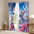 thumbnail image 3 of Castle Fairy Cartoon Bow Cat Curtains Pack of 2 (42x84 Each) for Children Teens Girls,Chic Floral Rose Curtains Blackout,Dreamy Princess Bedroom Curtains,Breathable Home Decor, 3 of 6