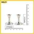 thumbnail image 4 of RELY+ 3" Candlestick Holders Set of 2 Taper Decorative Candle Holders for home decor Silver, 4 of 9