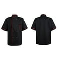 thumbnail image 5 of Toptie Kid's Chef Coat For Cook Uniform Halloween Costume-black with red-6X/7, 5 of 6