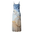 thumbnail image 4 of Female Dress Sleeveless V Neck Printed Loose Plus Size Bohemian Style Lady Clothes Spring Summer Vacation Fashion Casual Beach Daily Dresses, 4 of 6