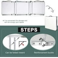 thumbnail image 5 of 6ft Folding Camping Table, Portable Aluminum Folding Table Lightweight Tri Fold Outdoor Table with 3 Adjustable Heights Legs for Picnic, Party, Beach, BBQ, 71 x 24 Inch (1), 5 of 5
