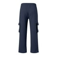 thumbnail image 4 of Flex Pants For Men, Casual Insulated Pants Relaxed Fit Lined Pants Pantalones Para Fleece Lined Pants Men's Stretch Cargo Pants Winter Cargo Pants Men Pantalones L Blue, 4 of 6
