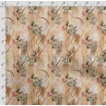 thumbnail image 4 of Soimoi Floral Print,Cotton Cambric, Quilting Fabric Sold by The Yard 42 Inch Wide, Medium Weight Cotton Fabric, SewingSupplies, Yellow, 4 of 5