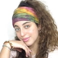 thumbnail image 6 of Boho Hair Scarfs for Women Girls Criss Cross Elastic Hair Bands Wide Knotted Headbands Tie Dye Turban Twist Headbands Sport Head Wraps 09, 6 of 8