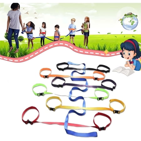 12ft Nylon Kids Safety Walking Rope, Holds 12 Children & 2 Adults, Anti-Lost Walking Belt for Preschool Daycare