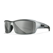 DVX Noise Sport Sunglasses - ANSI Z87.1 - Silver Flash Lenses/Metallic Silver Frame OSHA Compliant RX Ready