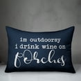 thumbnail image 2 of Creative Products Drink Wine on Porches Navy 14x20 Indoor / Outdoor Pillow, 2 of 2